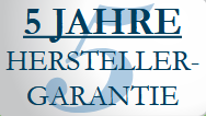 5 Jahre Herstellergarantie